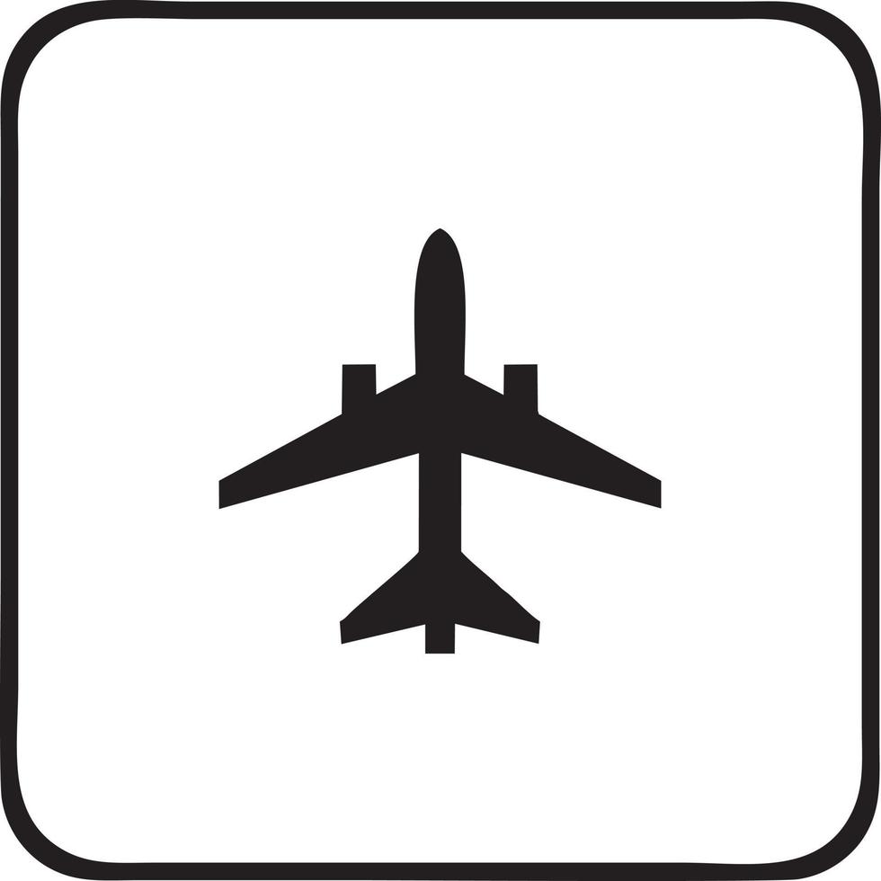 Plane icon symbol image vector, illustration of the flight aviation in black image. EPS 10 vector