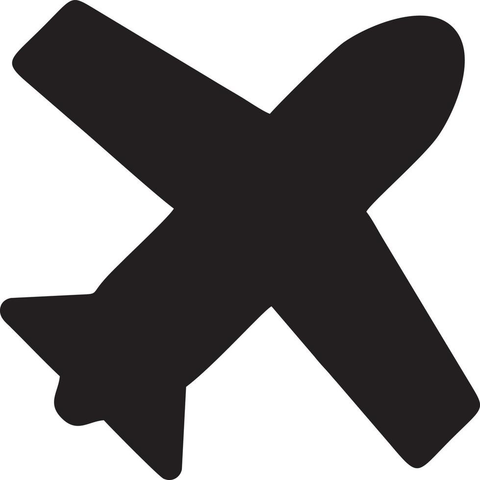 Plane icon symbol image vector, illustration of the flight aviation in black image. EPS 10 vector