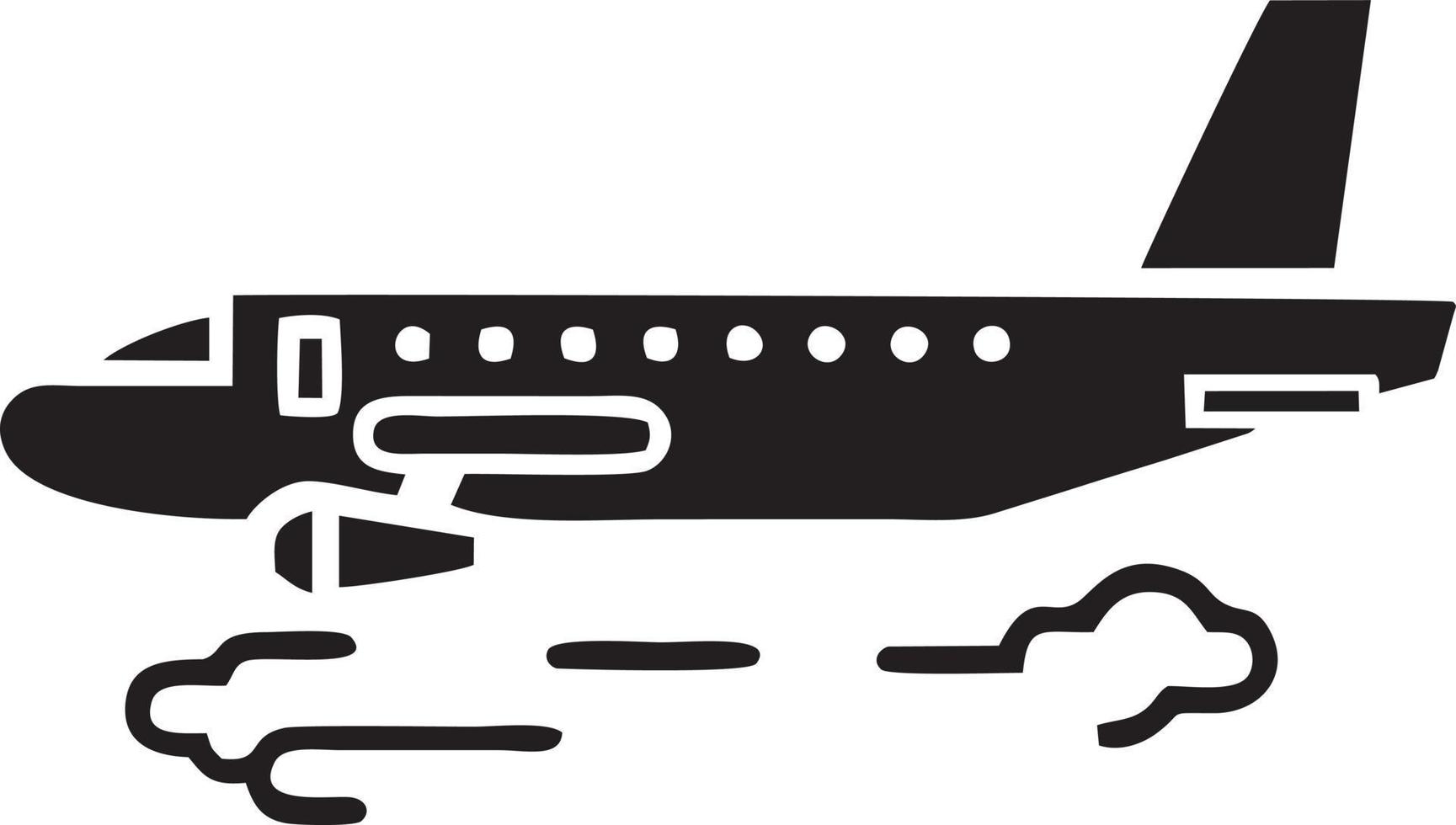 Plane icon symbol image vector, illustration of the flight aviation in black image. EPS 10 vector