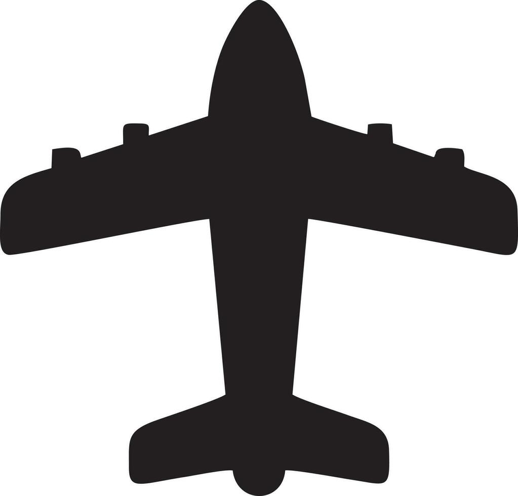 Plane icon symbol image vector, illustration of the flight aviation in black image. EPS 10 vector