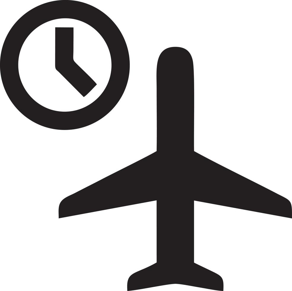 Plane icon symbol image vector, illustration of the flight aviation in black image. EPS 10 vector