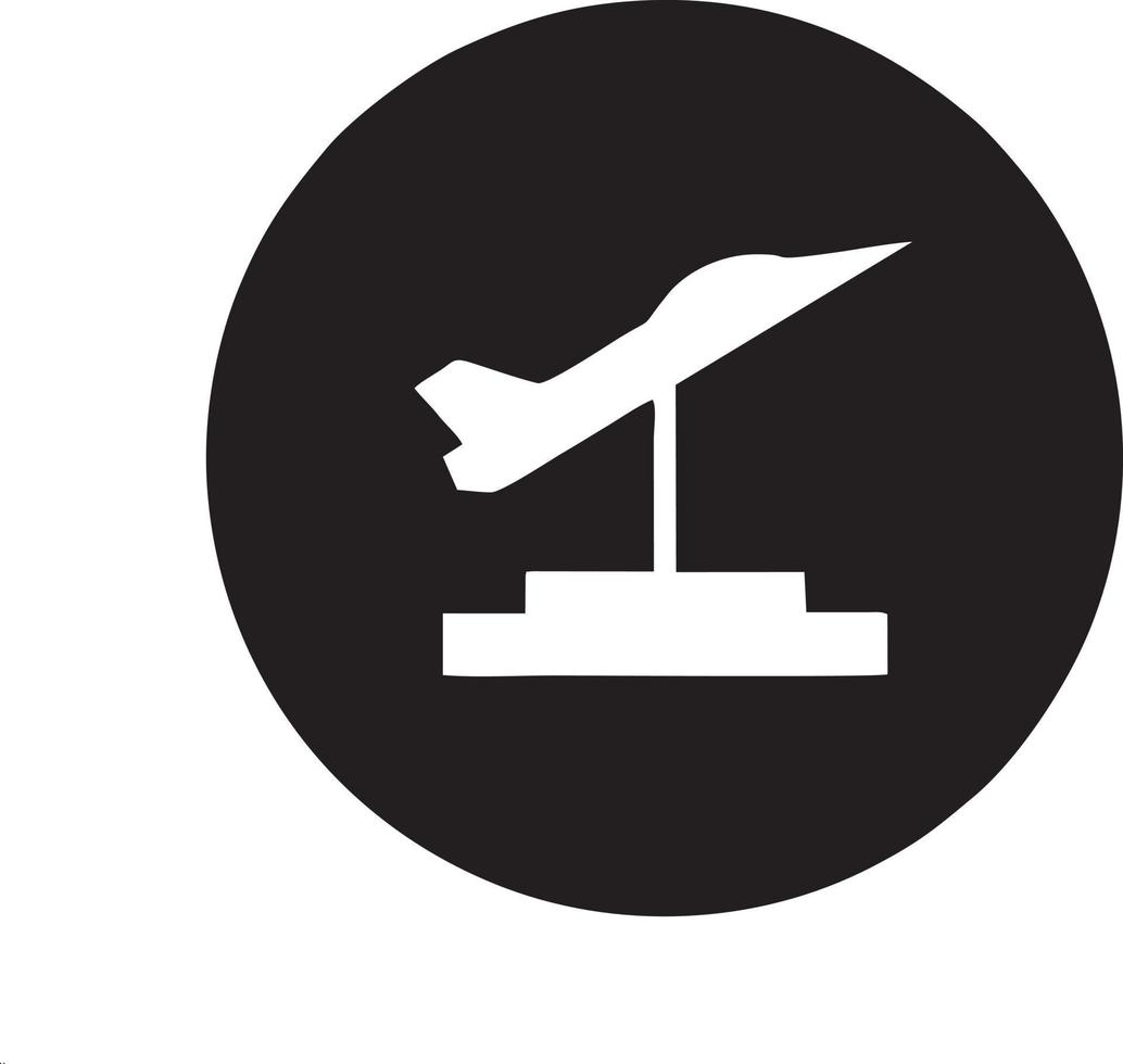 Plane icon symbol image vector, illustration of the flight aviation in black image. EPS 10 vector