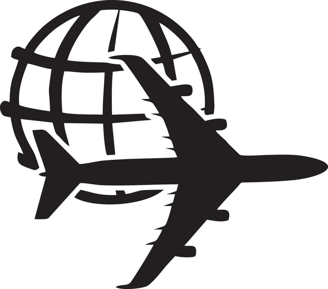 Plane icon symbol image vector, illustration of the flight aviation in black image. EPS 10 vector