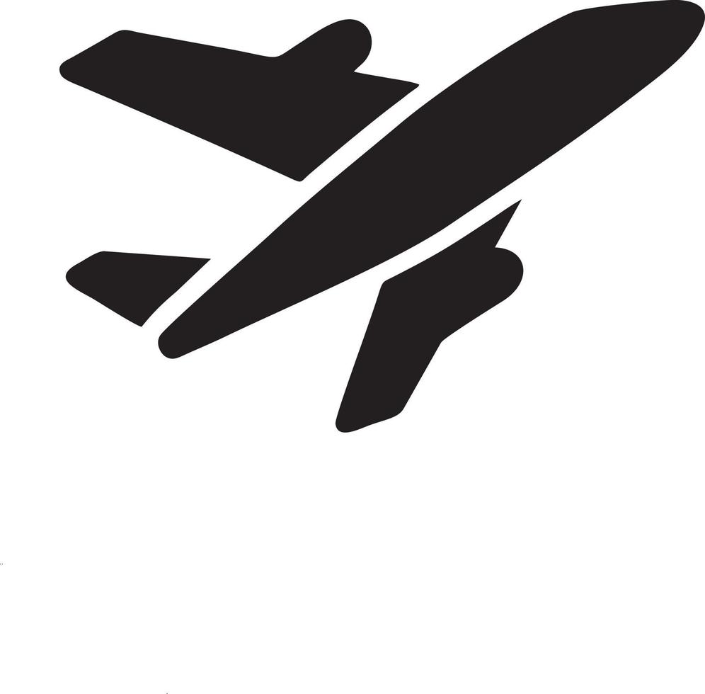 Plane icon symbol image vector, illustration of the flight aviation in black image. EPS 10 vector