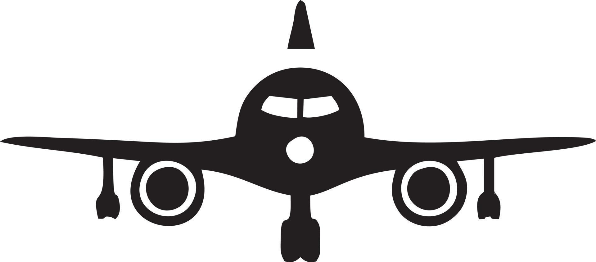 Plane icon symbol image vector, illustration of the flight aviation in black image. EPS 10 vector