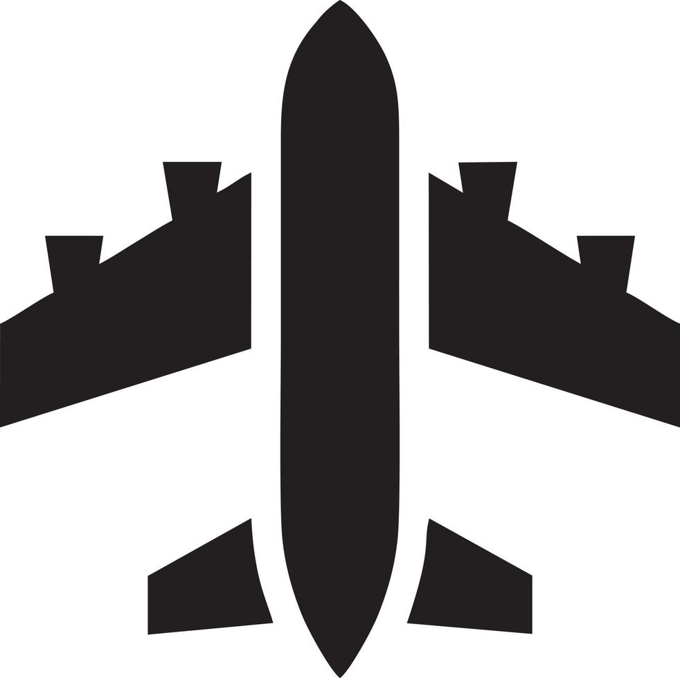 Plane icon symbol image vector, illustration of the flight aviation in black image. EPS 10 vector