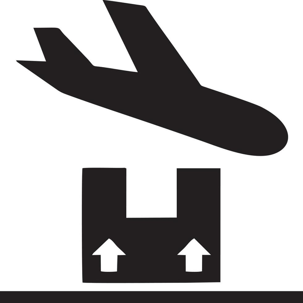 Plane icon symbol image vector, illustration of the flight aviation in black image. EPS 10 vector