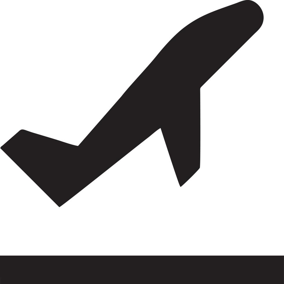 Take off, Plane icon symbol image vector, illustration of the flight aviation in black image. EPS 10 vector