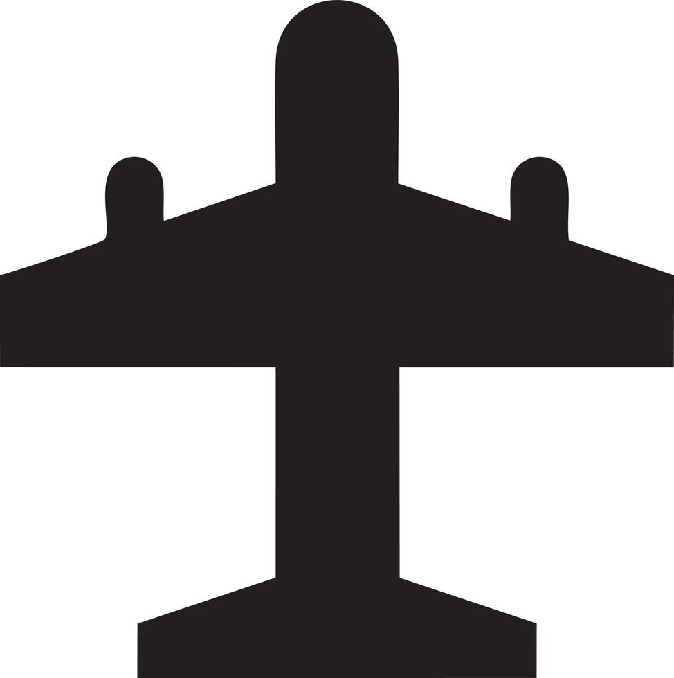 Plane icon symbol image vector, illustration of the flight aviation in black image. EPS 10 vector
