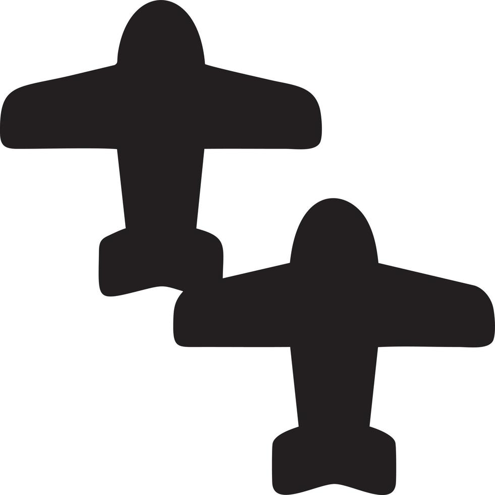 Plane icon symbol image vector, illustration of the flight aviation in black image. EPS 10 vector