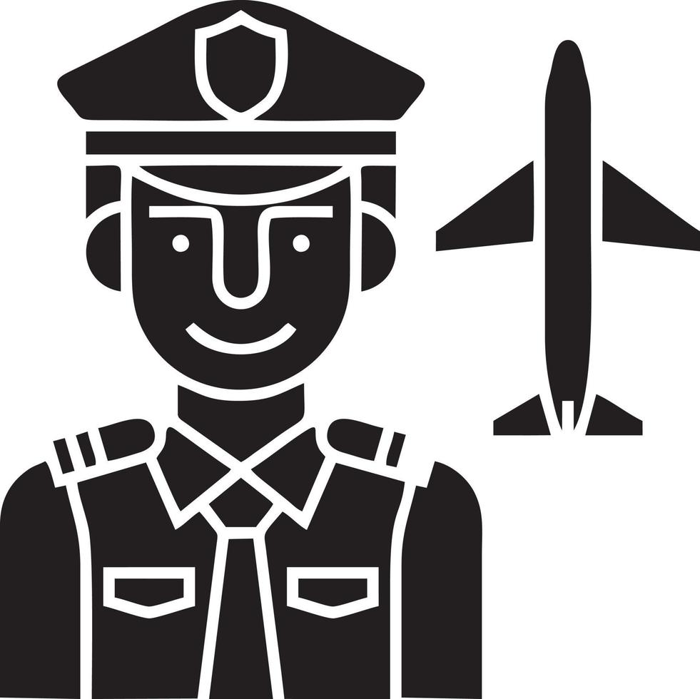 Pilot Airplane icon symbol vector