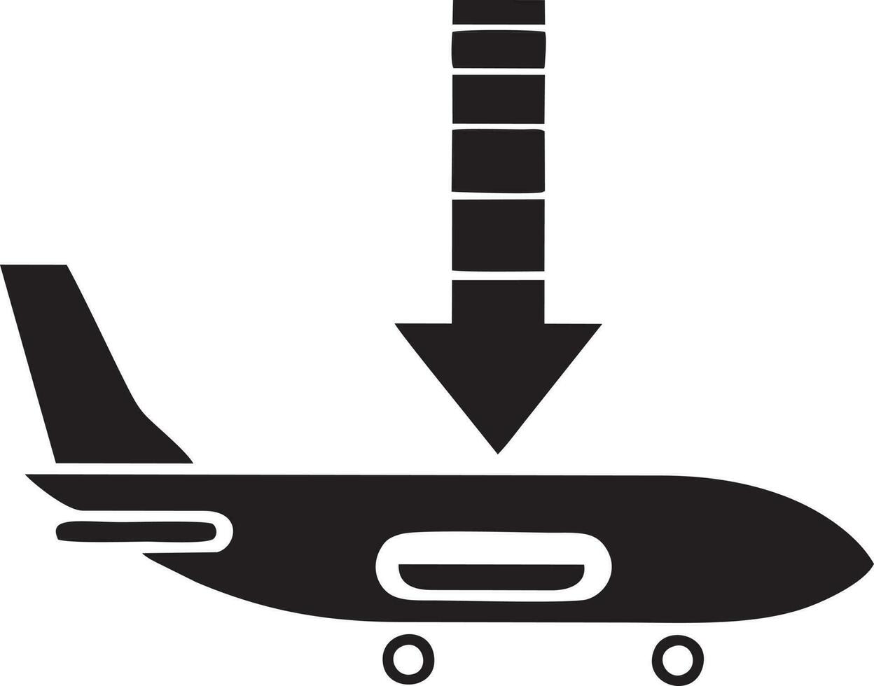 Plane icon symbol image vector, illustration of the flight aviation in black image. EPS 10 vector