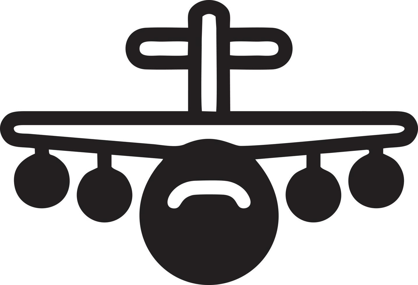 Plane icon symbol image vector, illustration of the flight aviation in black image. EPS 10 vector