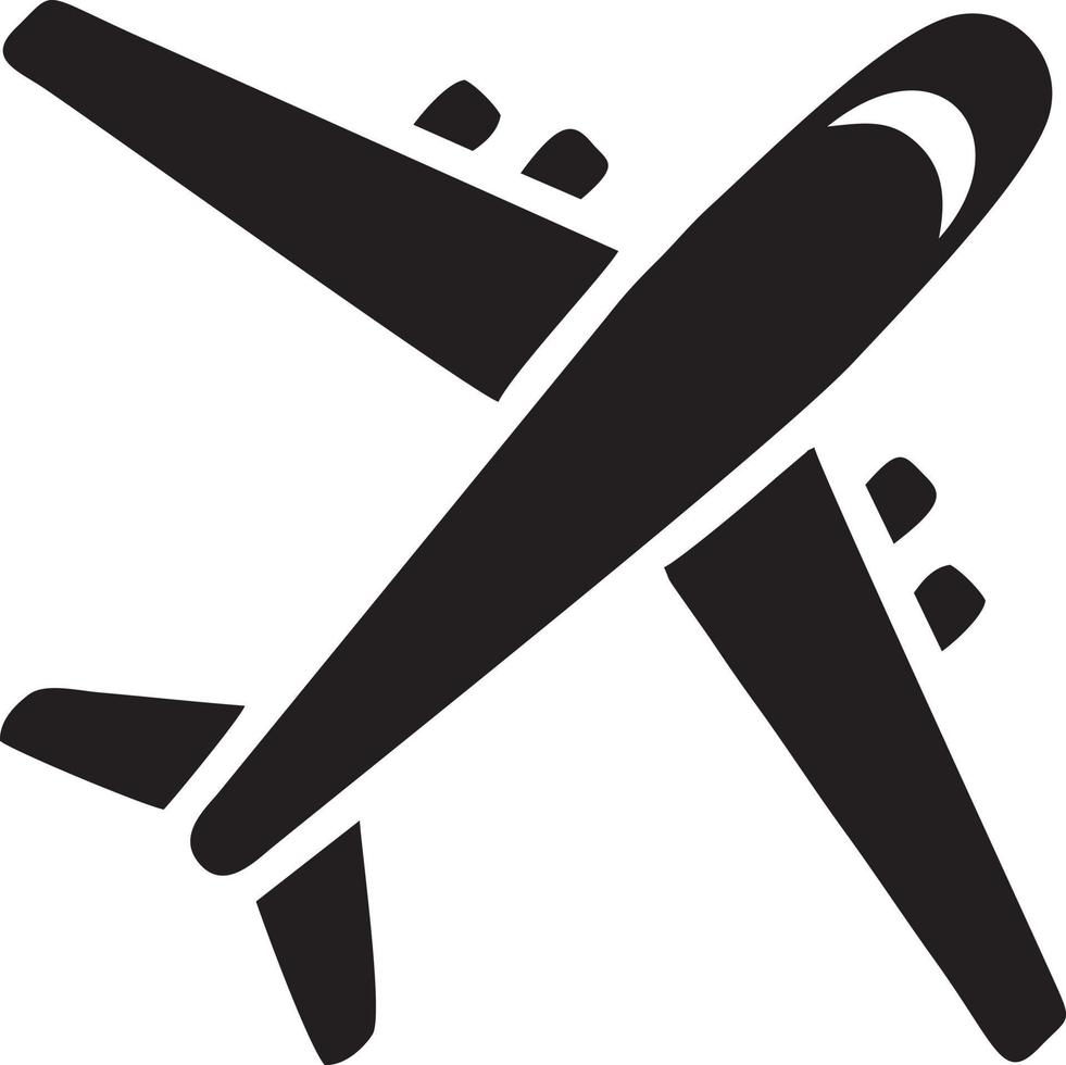 Plane icon symbol image vector, illustration of the flight aviation in black image. EPS 10 vector