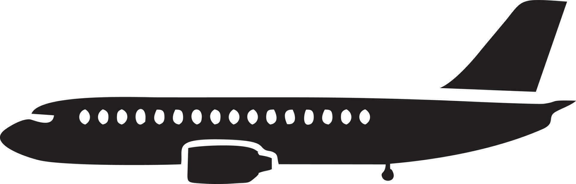 Plane icon symbol image vector, illustration of the flight aviation in black image. EPS 10 vector