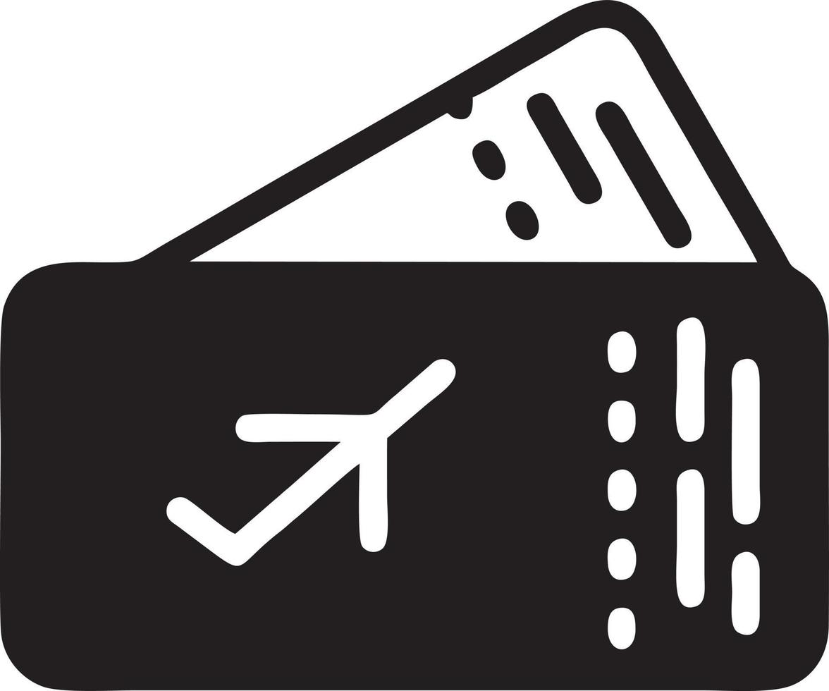 Airplane ticket icon symbol image vector, illustration of the flight aviation in black image. EPS 10 vector