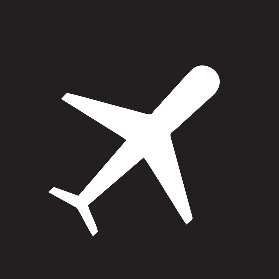 Plane icon symbol image vector, illustration of the flight aviation in black image. EPS 10 vector