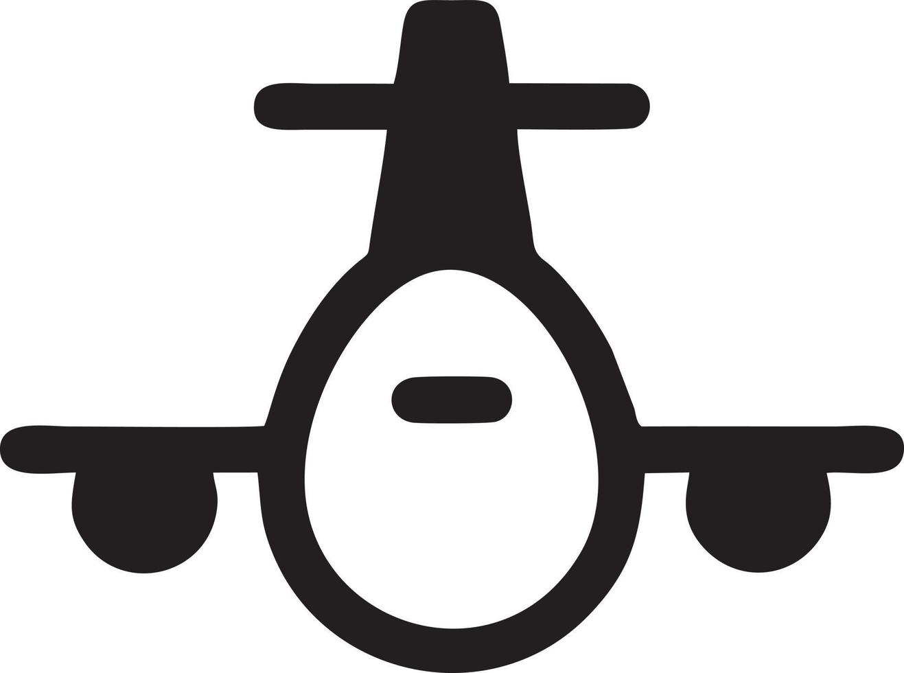 Plane icon symbol image vector, illustration of the flight aviation in black image. EPS 10 vector