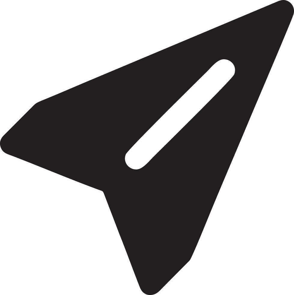 Paper plane icon symbol image vector, illustration of the flight aviation in black image. EPS 10 vector