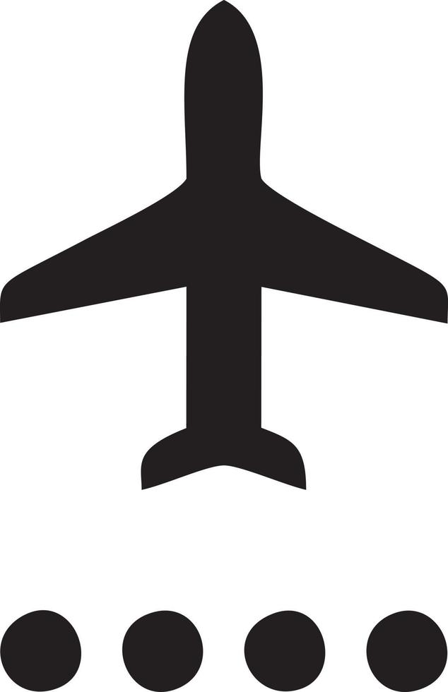 Plane icon symbol image vector, illustration of the flight aviation in black image. EPS 10 vector