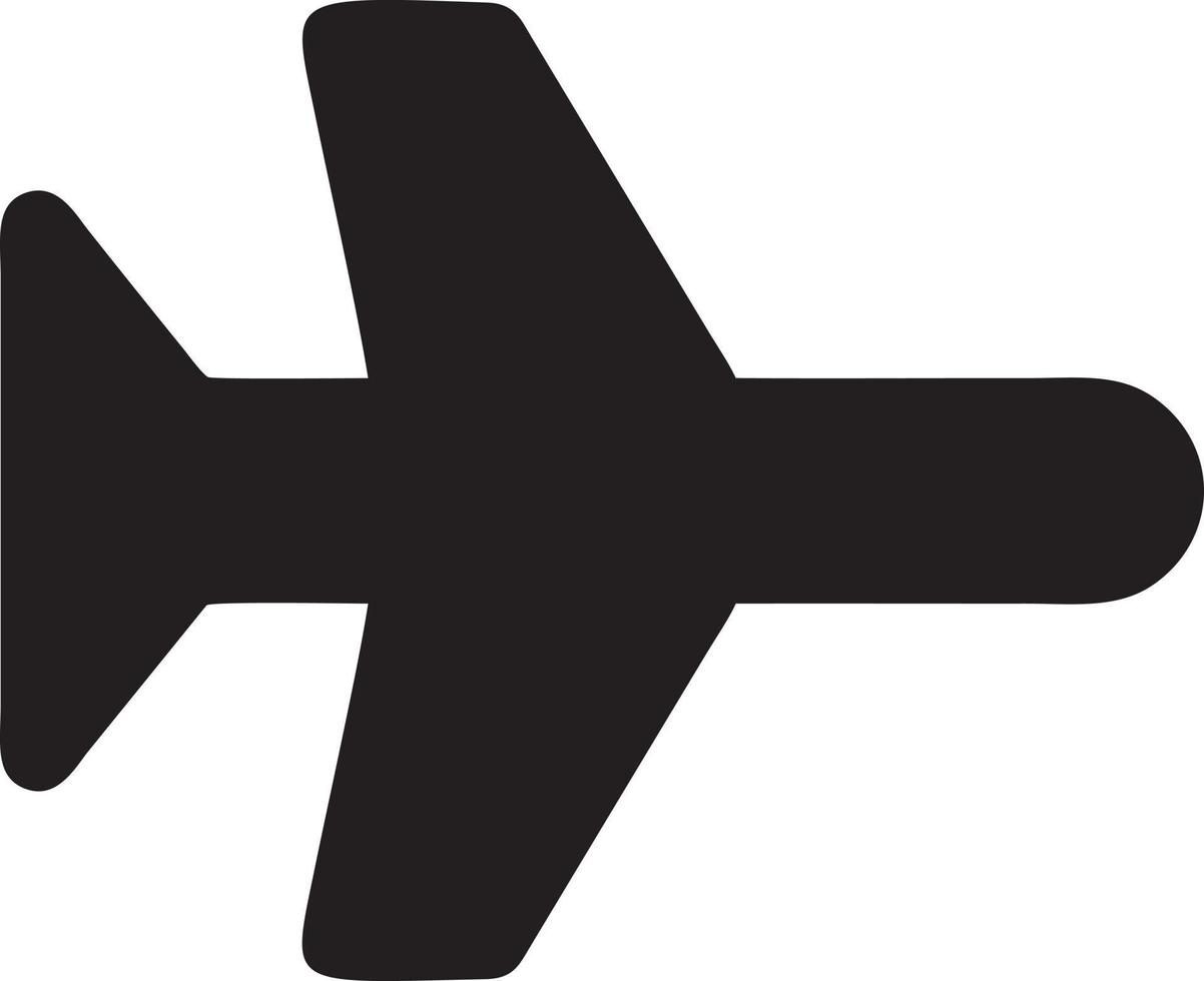 Plane icon symbol image vector, illustration of the flight aviation in black image. EPS 10 vector