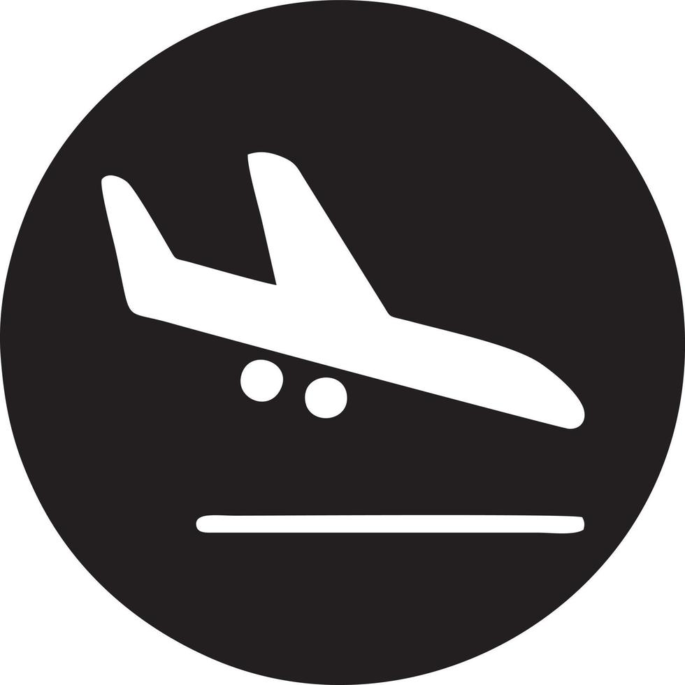 Plane icon symbol image vector, illustration of the flight aviation in black image. EPS 10 vector