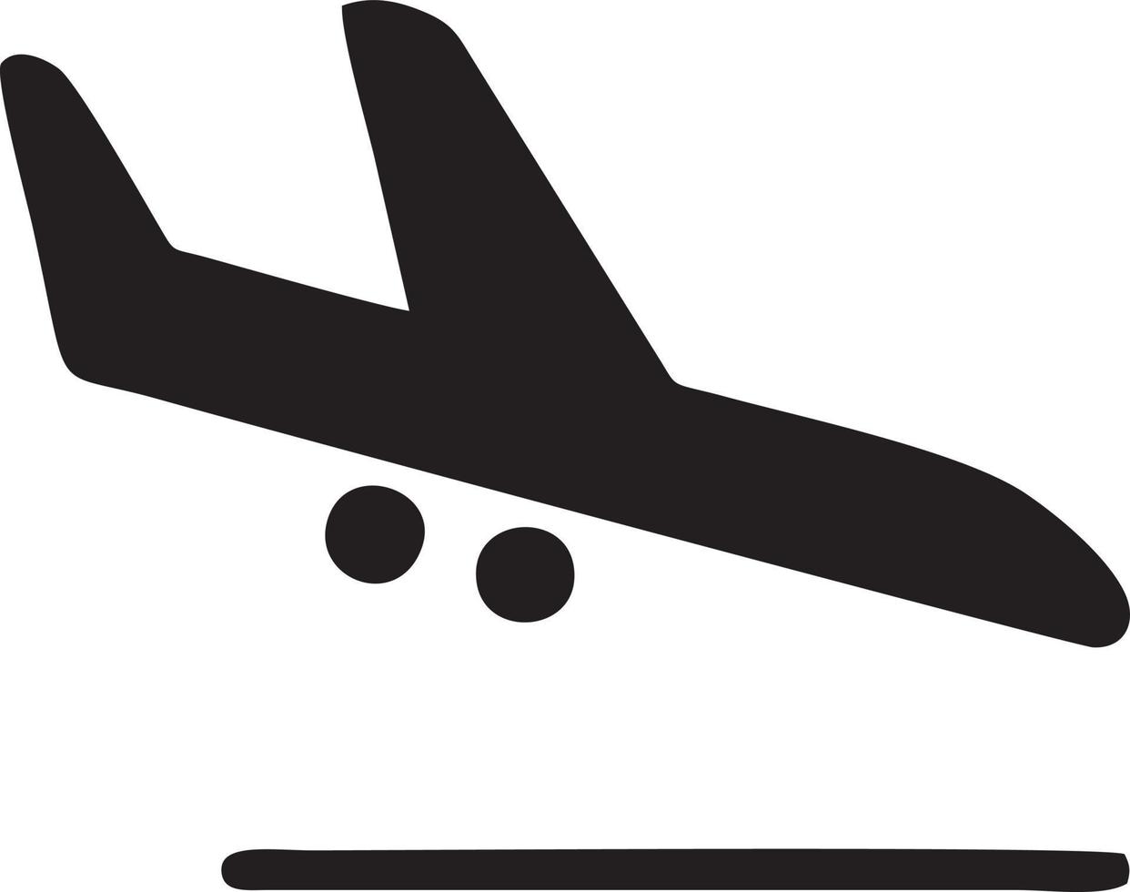 Plane icon symbol image vector, illustration of the flight aviation in black image. EPS 10 vector