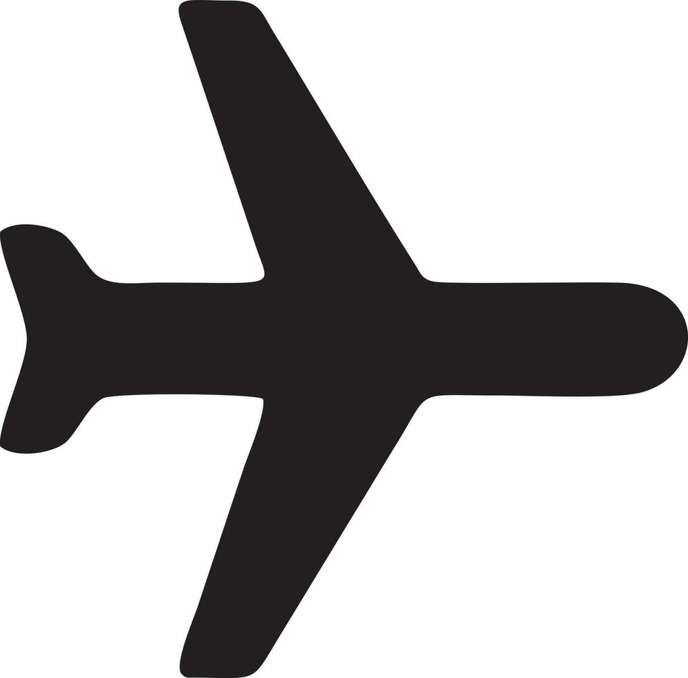 Plane icon symbol image vector, illustration of the flight aviation in black image. EPS 10 vector