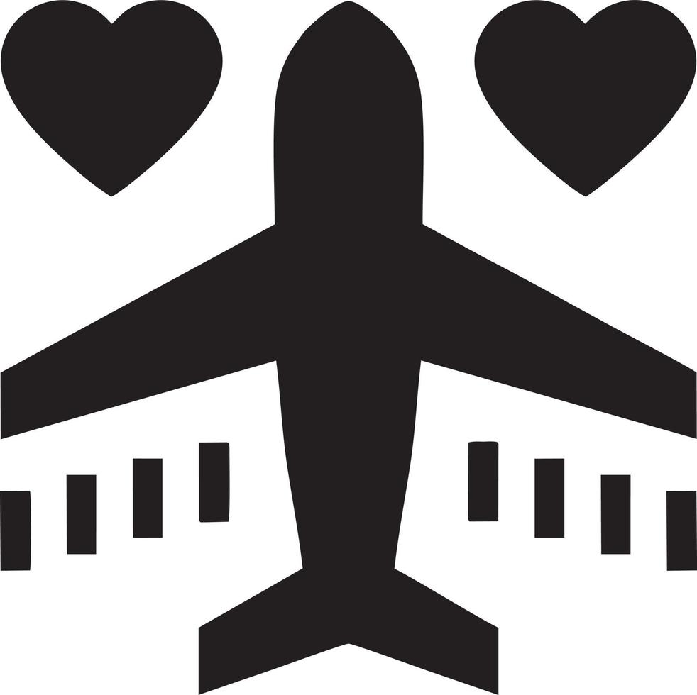 Plane icon symbol image vector, illustration of the flight aviation in black image. EPS 10 vector