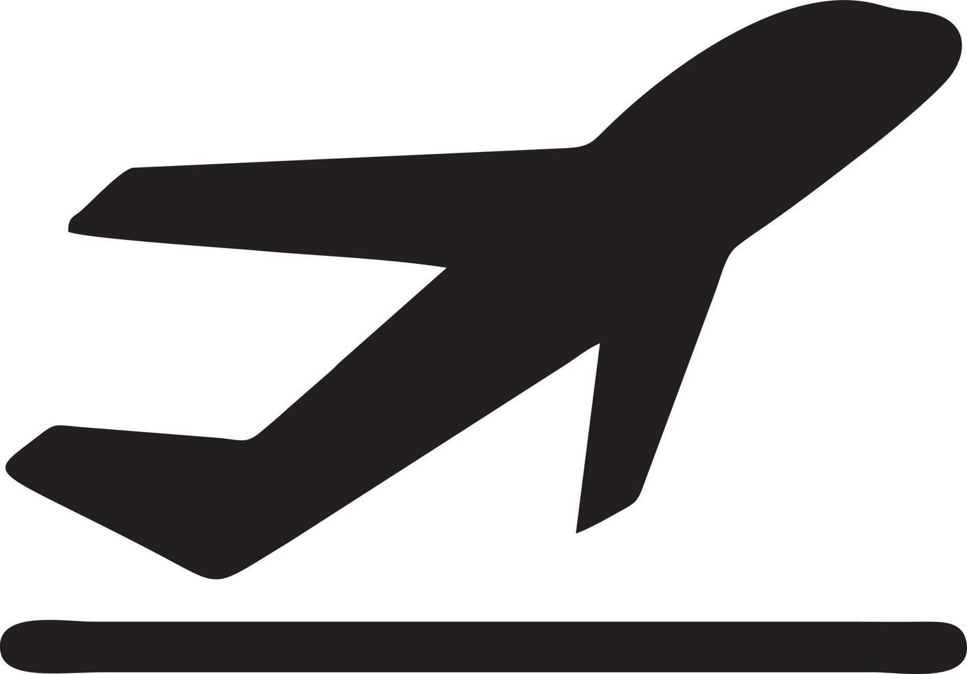 Take off, plane icon symbol image vector, illustration of the flight aviation in black image. EPS 10 vector