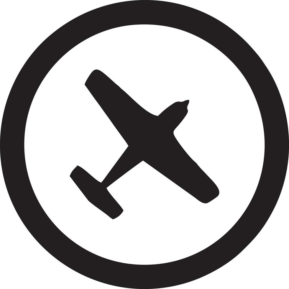 Plane icon symbol image vector, illustration of the flight aviation in black image. EPS 10 vector