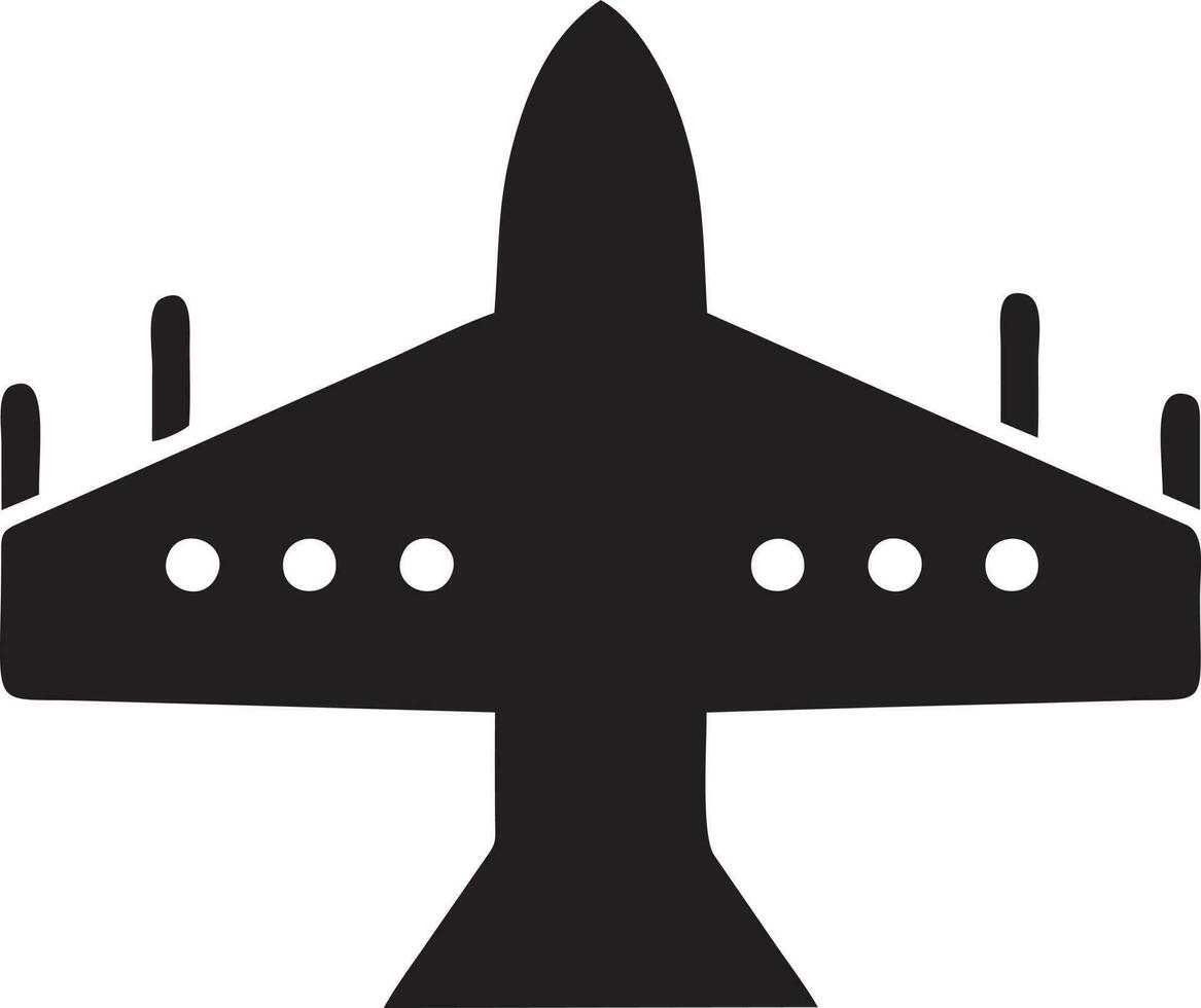 Plane icon symbol image vector, illustration of the flight aviation in black image. EPS 10 vector