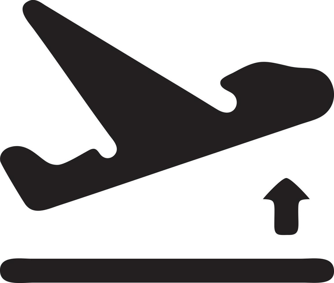 Plane icon symbol image vector, illustration of the flight aviation in black image. EPS 10 vector