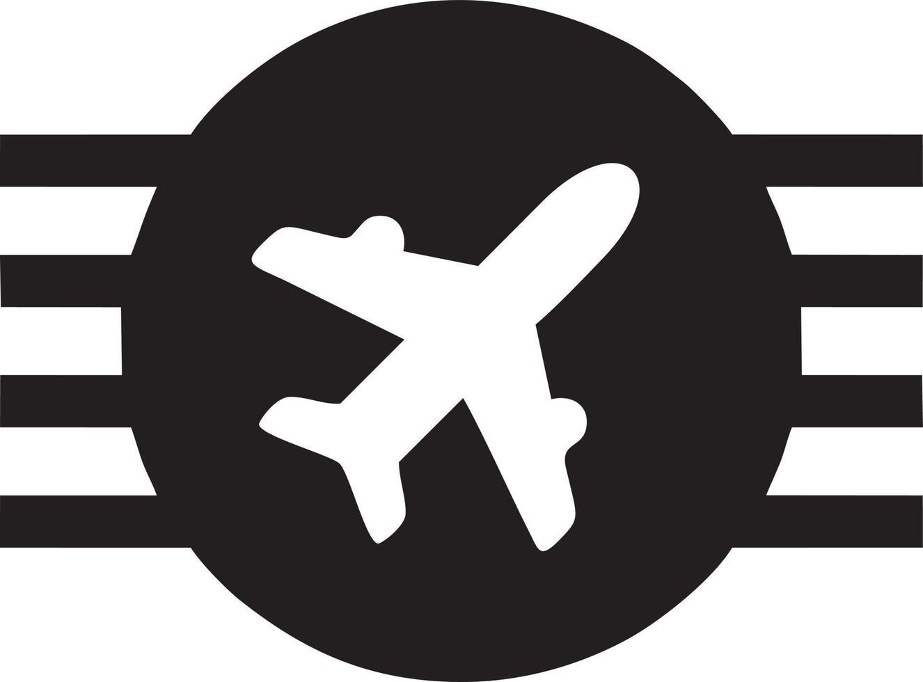 Plane icon symbol image vector, illustration of the flight aviation in black image. EPS 10 vector