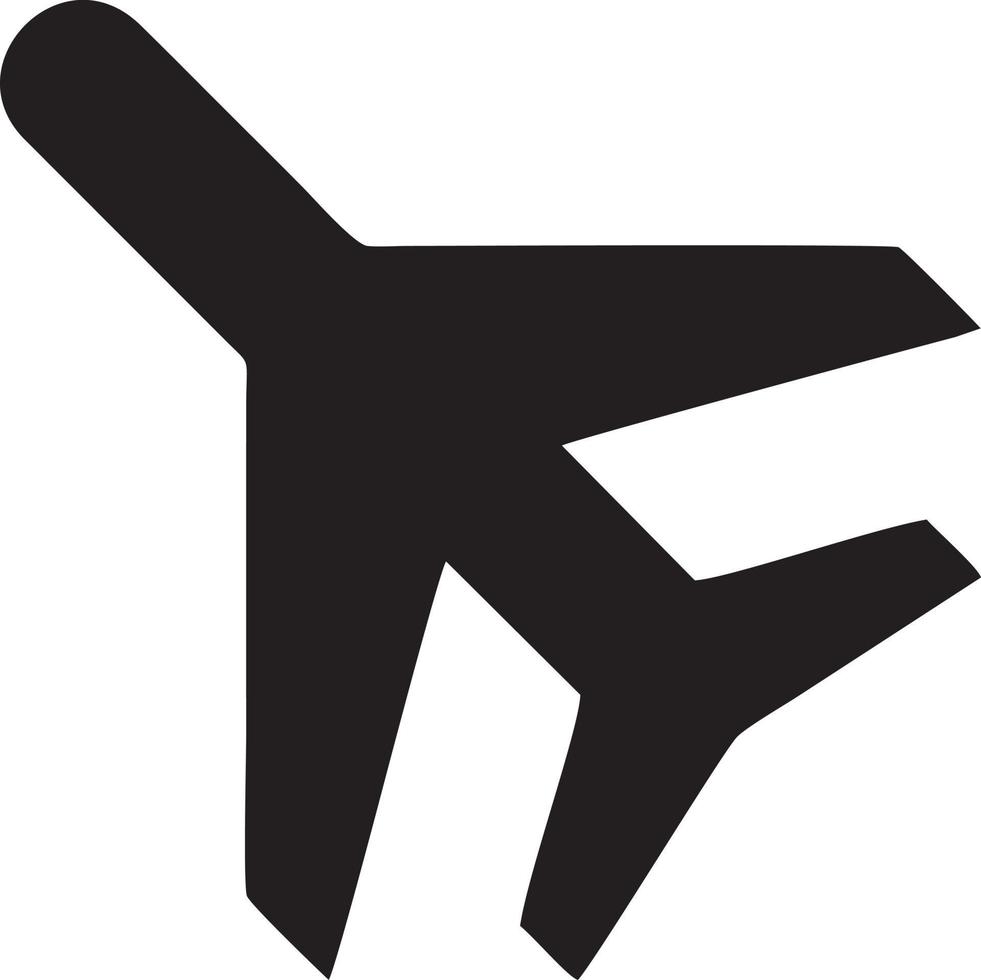 Plane icon symbol image vector, illustration of the flight aviation in black image. EPS 10 vector