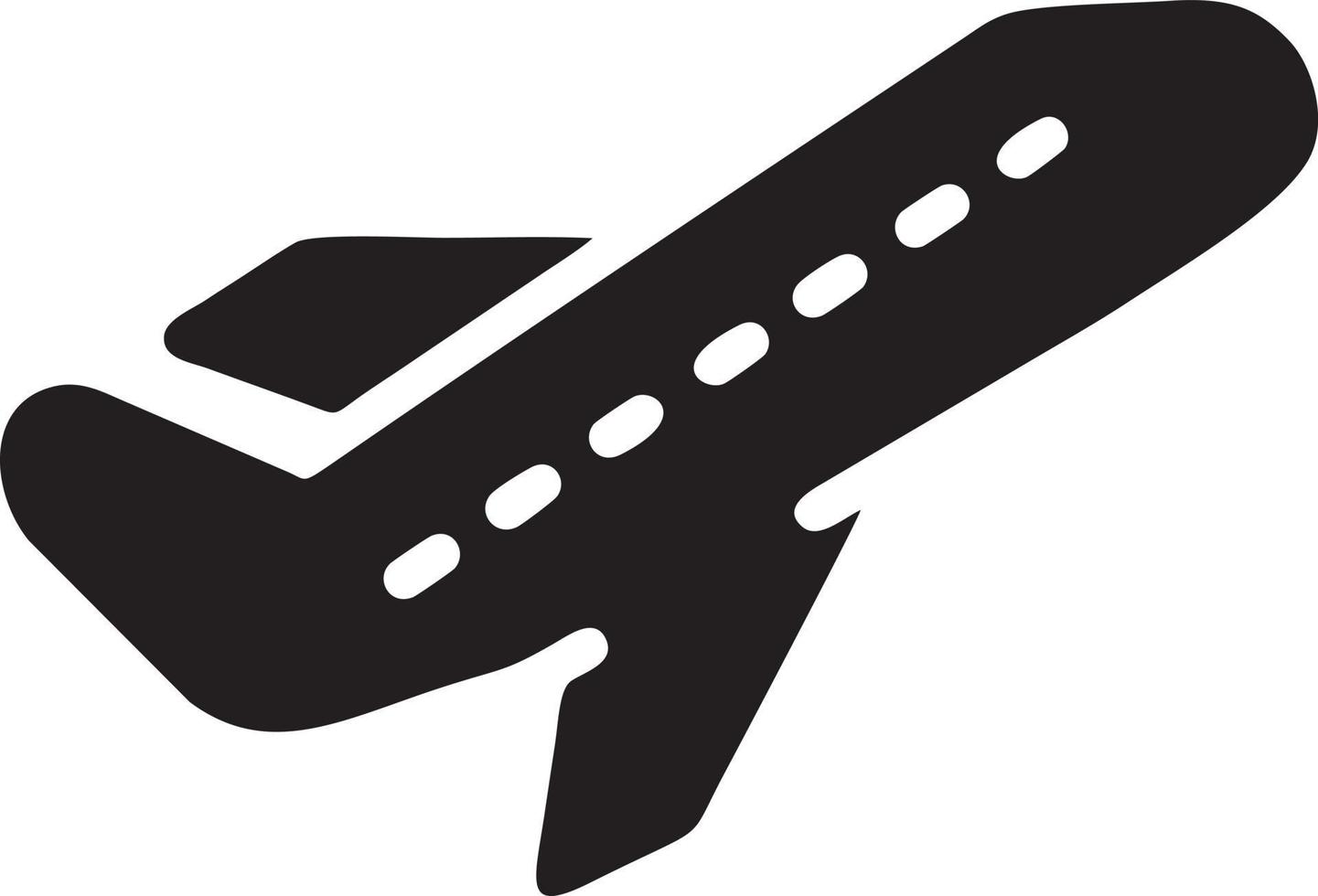 Plane icon symbol image vector, illustration of the flight aviation in black image. EPS 10 vector