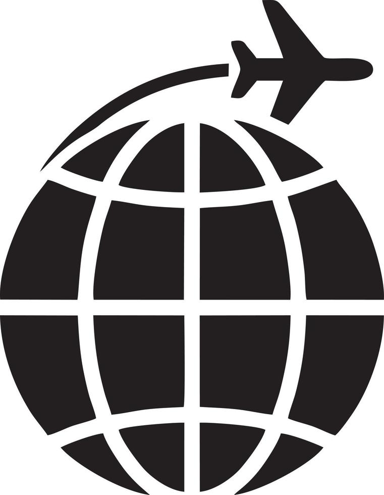 Plane icon symbol image vector, illustration of the flight aviation in black image. EPS 10 vector