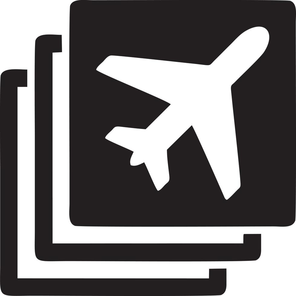 Plane icon symbol image vector, illustration of the flight aviation in black image. EPS 10 vector