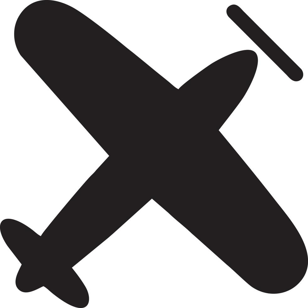 Plane icon symbol image vector, illustration of the flight aviation in black image. EPS 10 vector