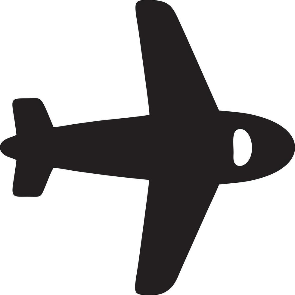 Plane icon symbol image vector, illustration of the flight aviation in black image. EPS 10 vector