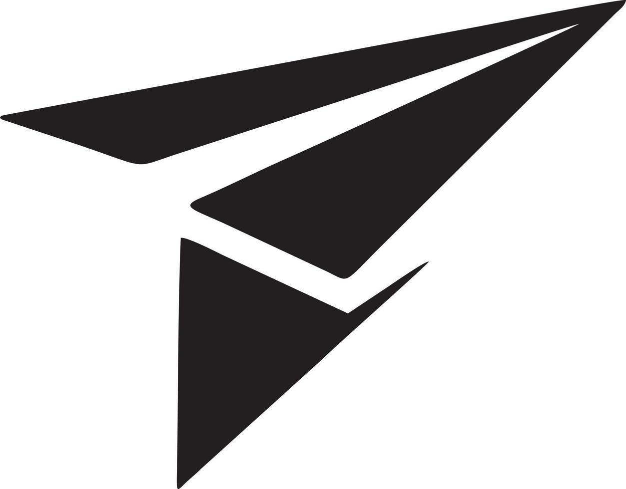 Paper plane icon symbol image vector, illustration of the flight aviation in black image. EPS 10 vector