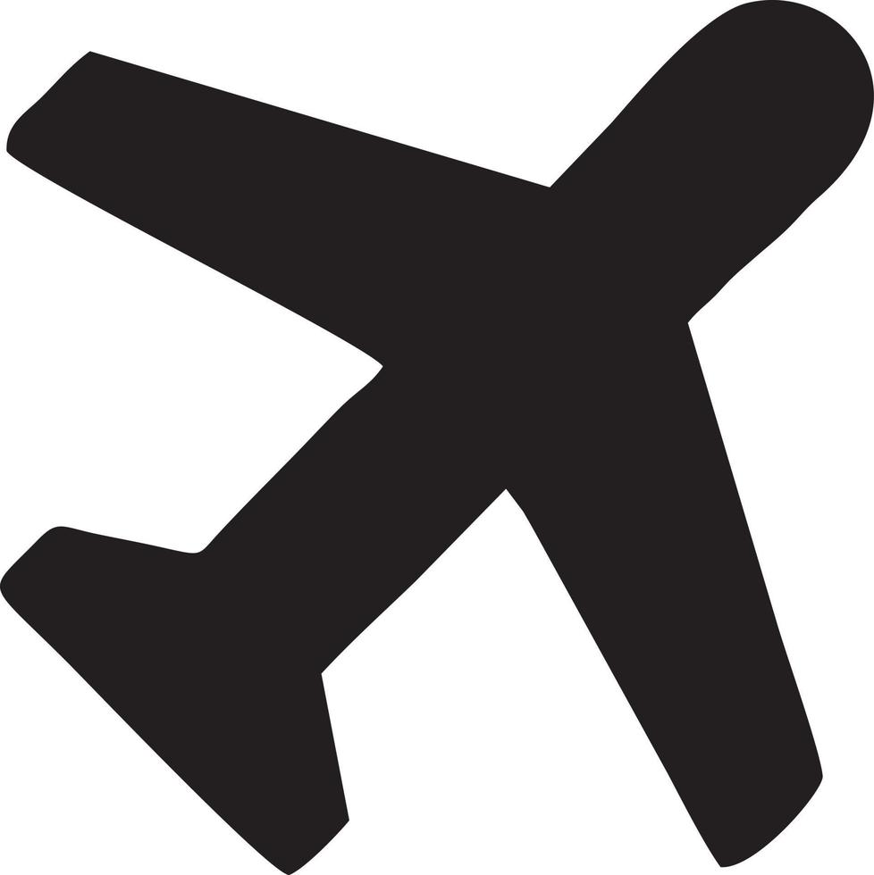 Plane icon symbol image vector, illustration of the flight aviation in black image. EPS 10 vector