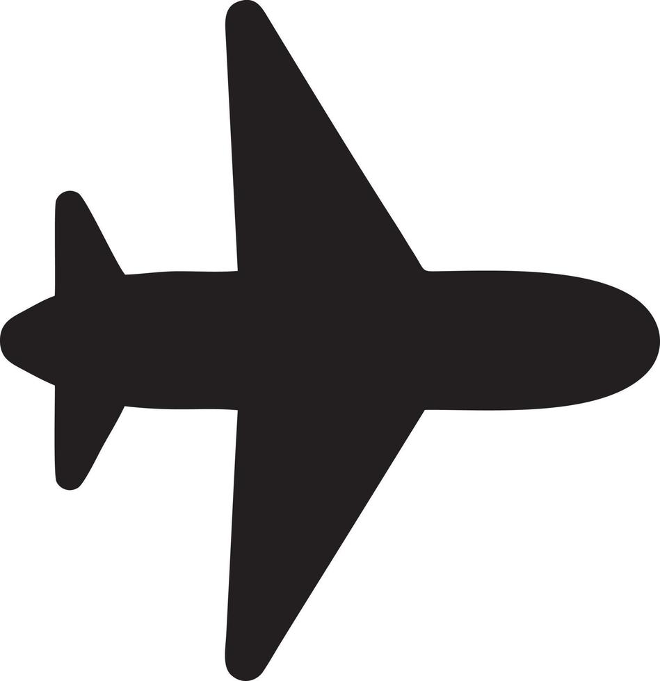 Plane icon symbol image vector, illustration of the flight aviation in black image. EPS 10 vector