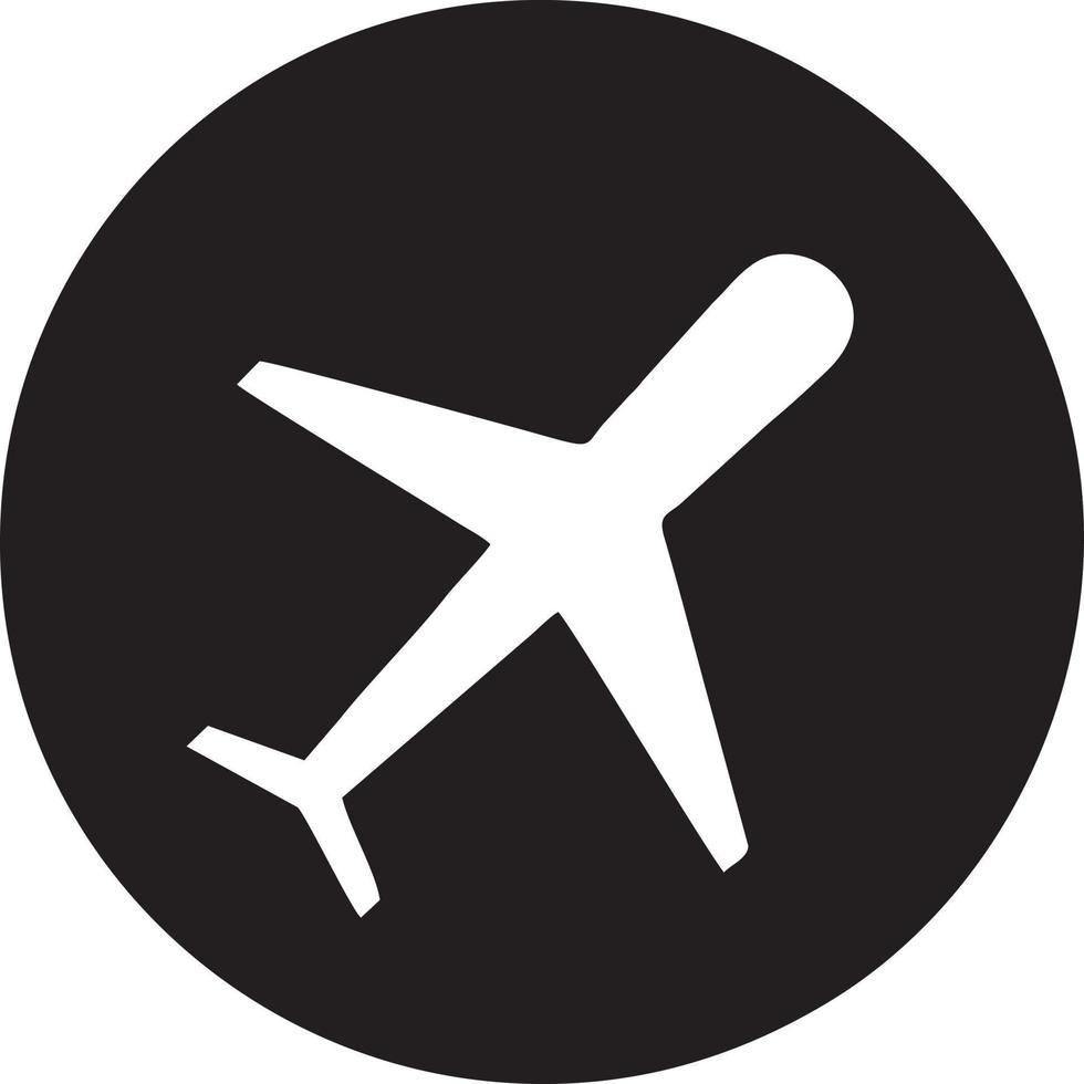 Plane icon symbol image vector, illustration of the flight aviation in black image. EPS 10 vector