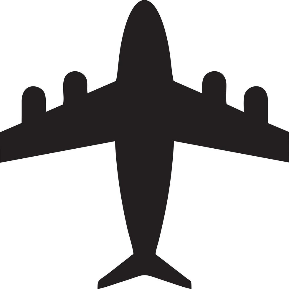 Plane icon symbol image vector, illustration of the flight aviation in black image. EPS 10 vector