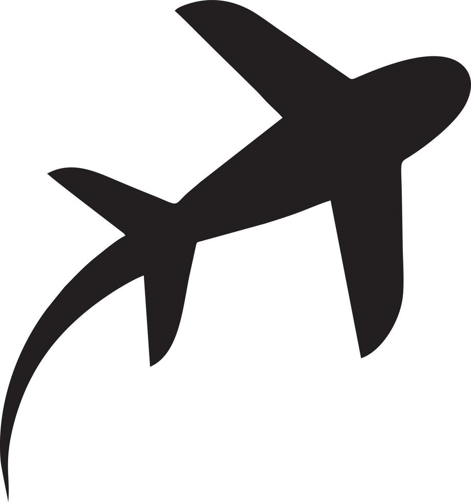 Plane icon symbol image vector, illustration of the flight aviation in black image. EPS 10 vector