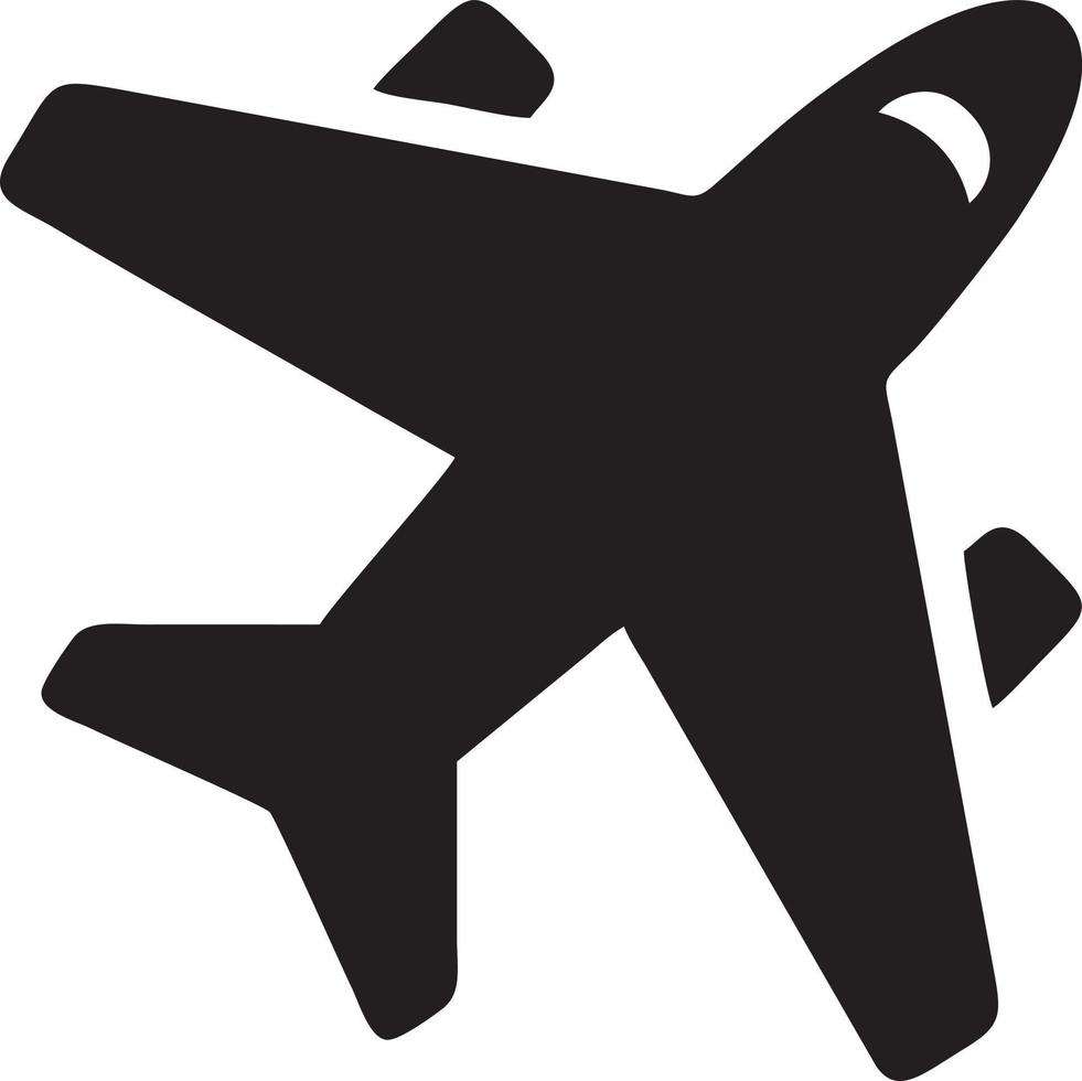 Plane icon symbol image vector, illustration of the flight aviation in black image. EPS 10 vector