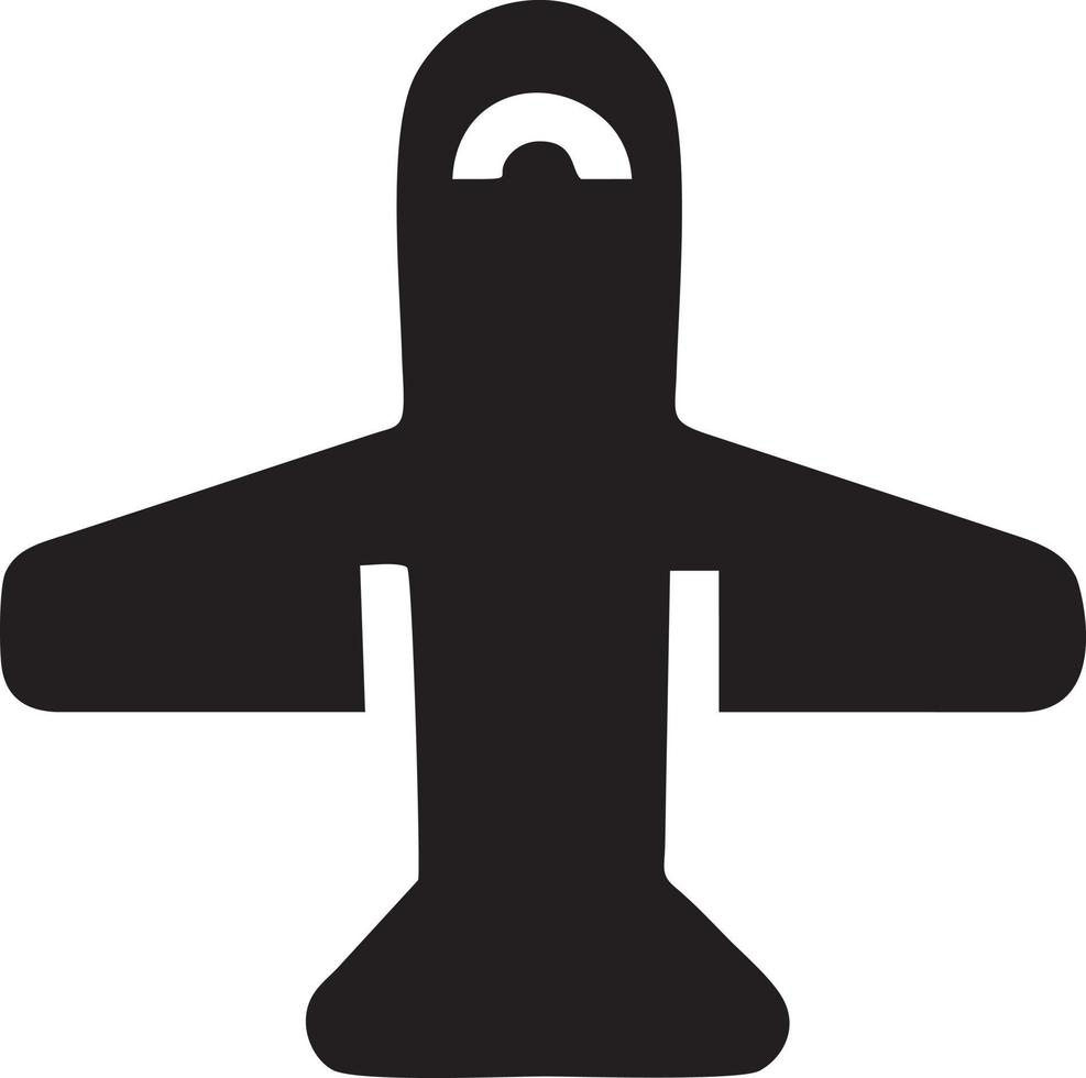 Plane icon symbol image vector, illustration of the flight aviation in black image. EPS 10 vector