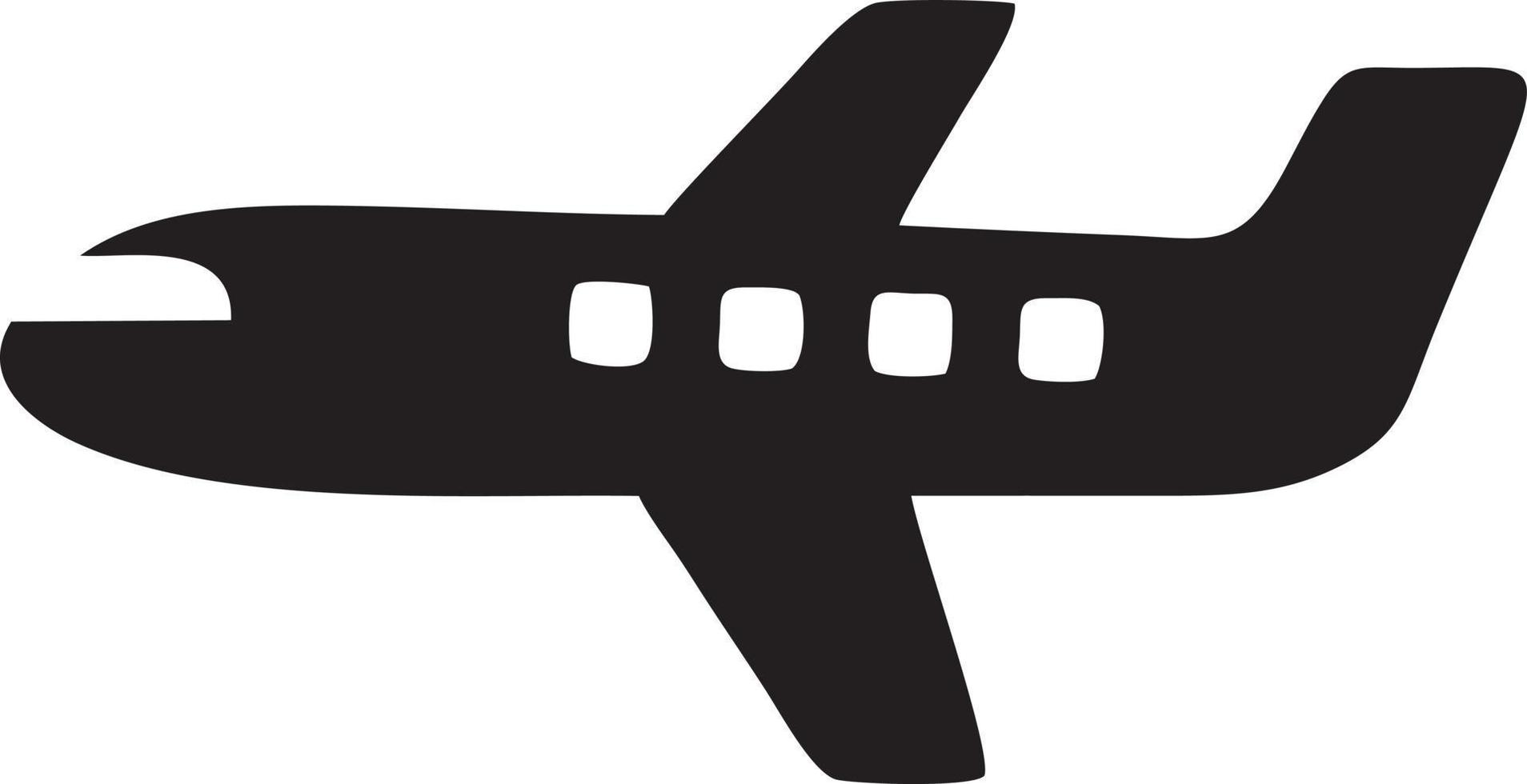 Plane icon symbol image vector, illustration of the flight aviation in black image. EPS 10 vector