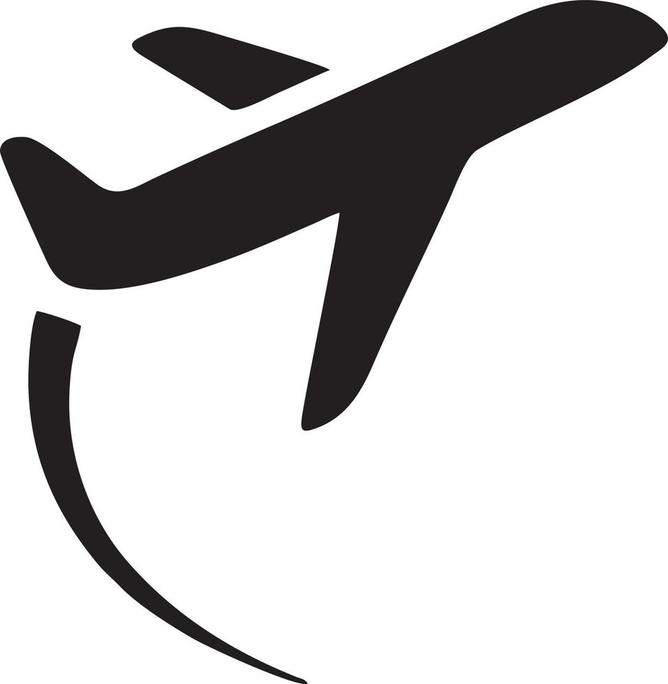 Plane icon symbol image vector, illustration of the flight aviation in black image. EPS 10 vector